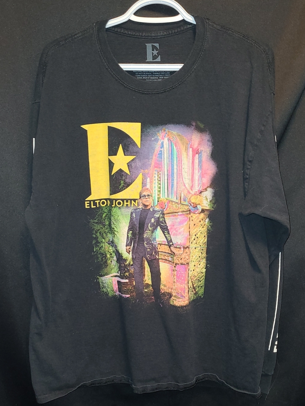 Elton John Farewell Yellow Brick Road Tour 2019 Concert Double Sided Adult Sz XL